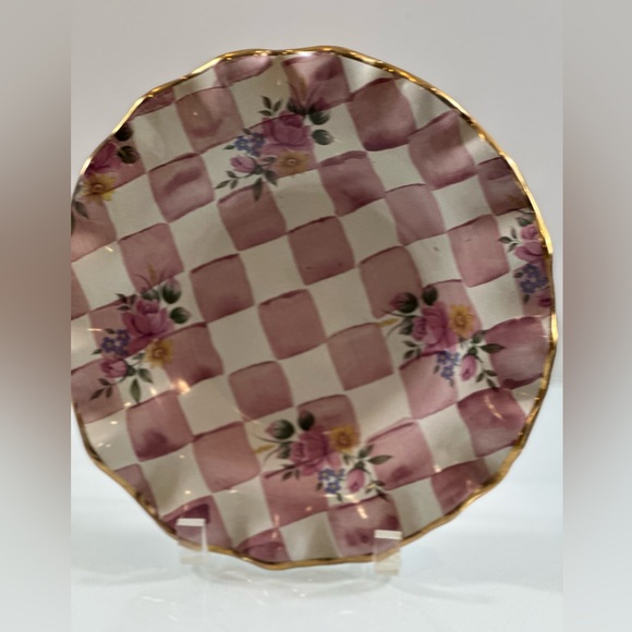 MacKenzie Childs Set of four Honeymoon  Luncheon plates ruffled  9" wide - Picture 5 of 8